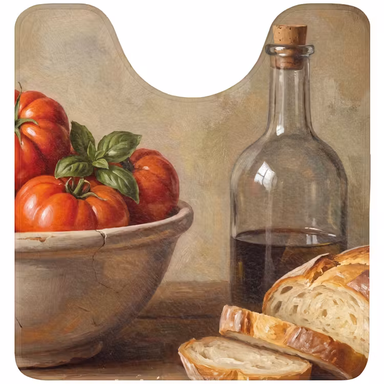 WC Mat - Tomatoes - Bowl - Food - Tomaten - Kom - Eten WCmat U-uitsnede middel