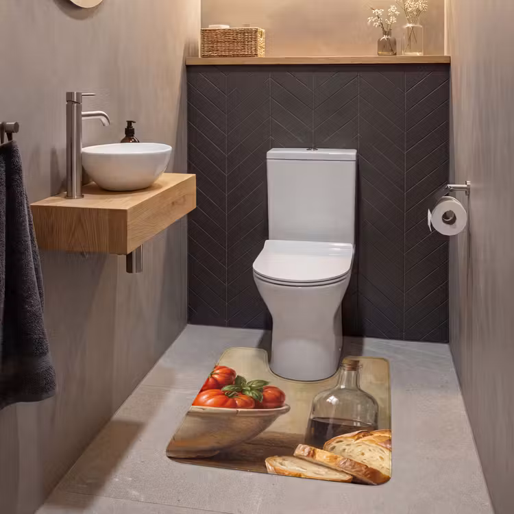 WC Mat - Tomatoes - Bowl - Food - Tomaten - Kom - Eten WCmat U-uitsnede middel