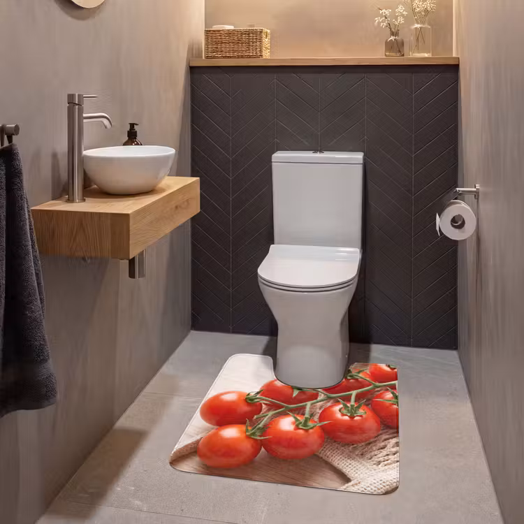 WC Mat - Tomatoes - Fresh - Food - Tomaten - Vers - Eten WCmat U-uitsnede middel