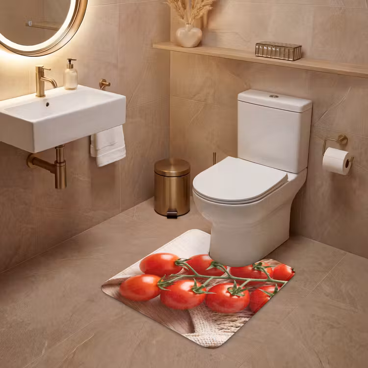 WC Mat - Tomatoes - Fresh - Food - Tomaten - Vers - Eten WCmat U-uitsnede middel