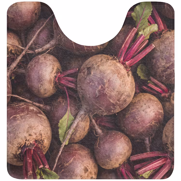 WC Mat - Vegetable - Red - Natural - Groente - Rood - Natuur WCmat U-uitsnede middel