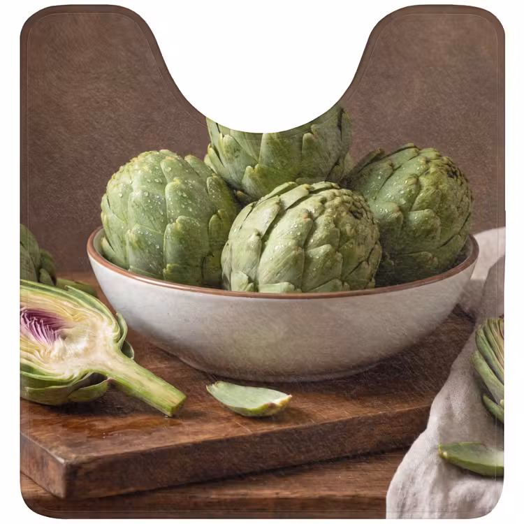 WC Mat - Vegetables - Artichoke - Kitchen - Groenten - Artisjok - Keuken WCmat U-uitsnede middel