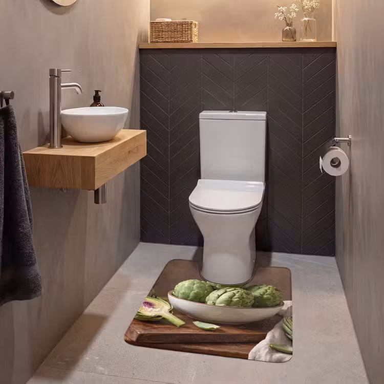 WC Mat - Vegetables - Artichoke - Kitchen - Groenten - Artisjok - Keuken WCmat U-uitsnede middel