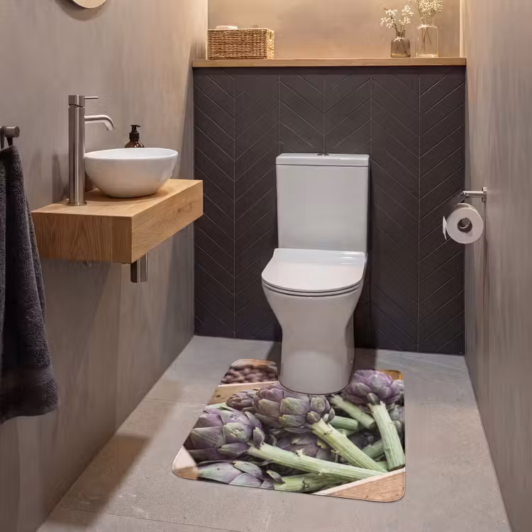 WC Mat - Vegetables - Market - Fresh - Groenten - Markt - Vers WCmat U-uitsnede middel
