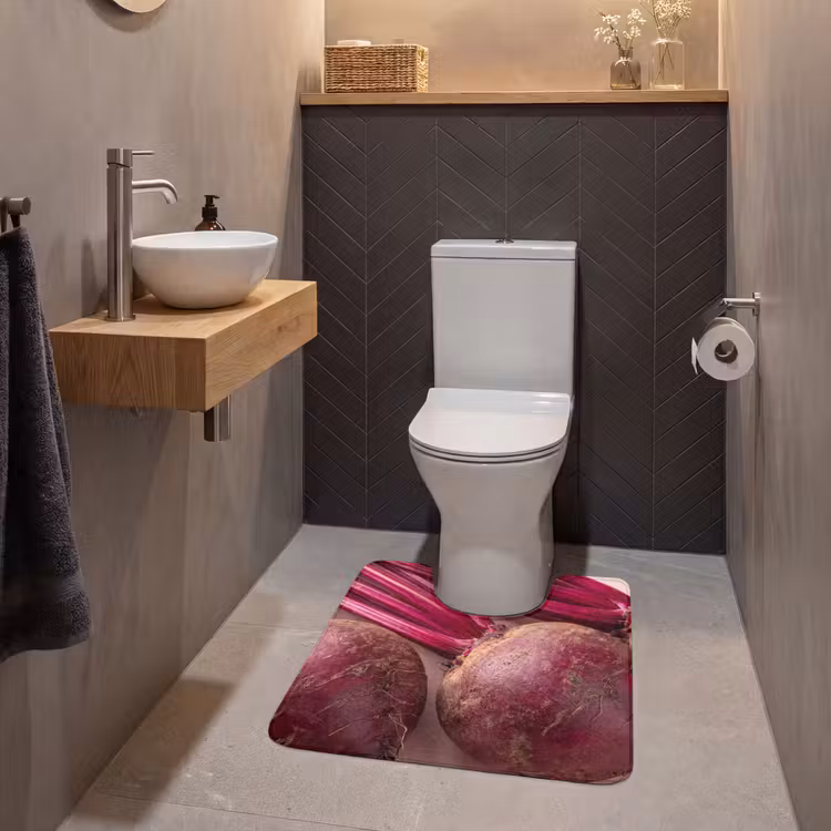 WC Mat - Vegetables - Red - Fresh - Groente - Rood - Vers WCmat U-uitsnede middel