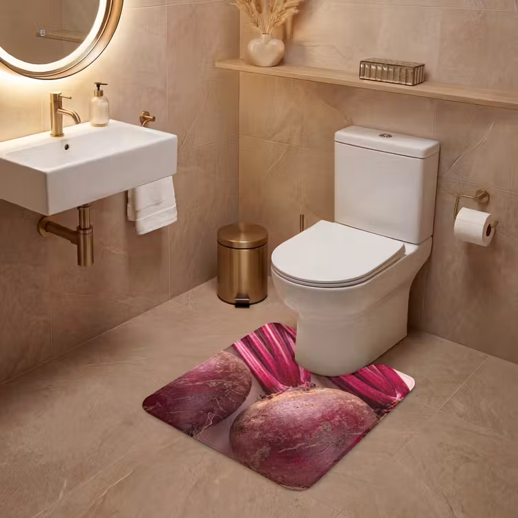 WC Mat - Vegetables - Red - Fresh - Groente - Rood - Vers WCmat U-uitsnede middel