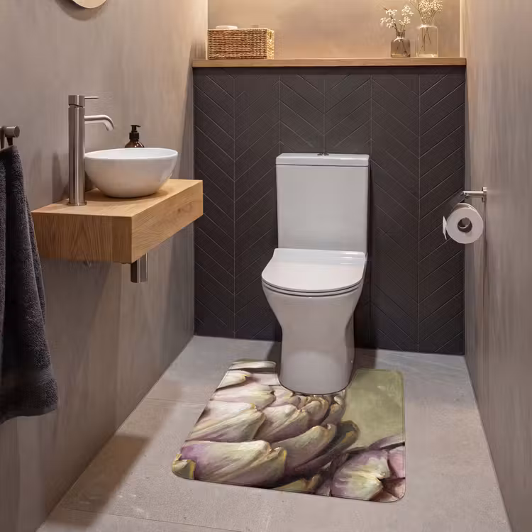 WC Mat - Vegetables - Still Life - Painting - Groente - Stilleven - Schilderij WCmat U-uitsnede middel