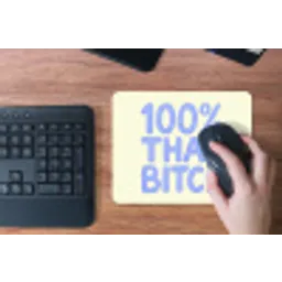 100% that bitch - Blauw - Wit muismat rubber klein -toetsenbord