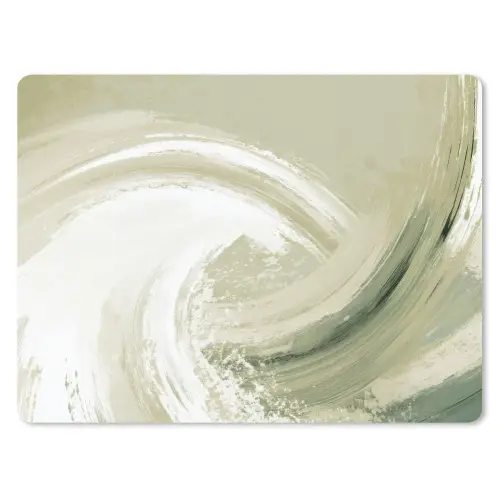 Abstract - Penseelstreken - Golven - Groen muismat rubber klein -3d