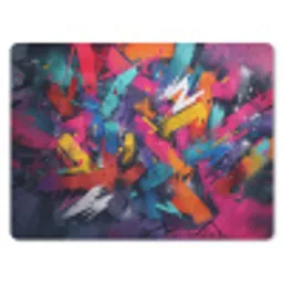 Abstract - Explosie - Neonkleuren muismat rubber klein -3d
