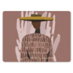 Abstract - Figuur - Illustratie - Hoed muismat rubber klein -3d