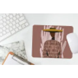 Abstract - Figuur - Illustratie - Hoed muismat rubber klein -witbureau