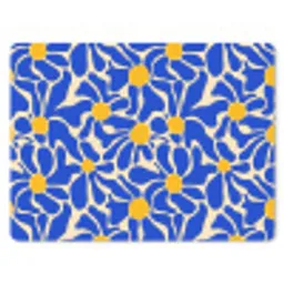 Abstract - Bloem - Blauw muismat rubber klein 262 -3d