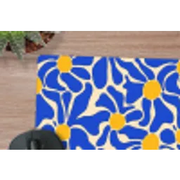 Abstract - Bloem - Blauw muismat rubber klein 262 -closeup