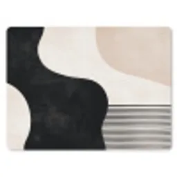 Abstract - Japandi - Beige - Modern muismat rubber klein -3d