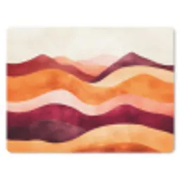 Abstract - Landschap - Golven muismat rubber klein -3d