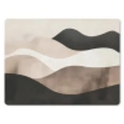 Abstract - Landschap - Golven - Crèmekleur muismat rubber klein -3d