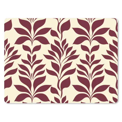 Abstract - Bladeren - Burgundy muismat rubber klein 262 -3d