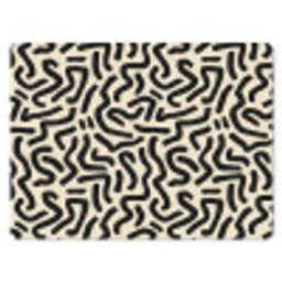 Abstract - Lijnen - Zwart muismat rubber klein 262 -3d