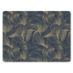 Abstract - Lijnen - Blauw - Goud muismat rubber klein 262 -3d
