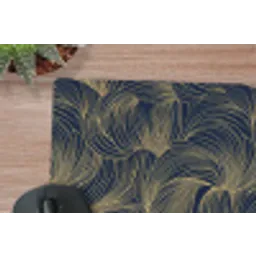 Abstract - Lijnen - Blauw - Goud muismat rubber klein 262 -closeup