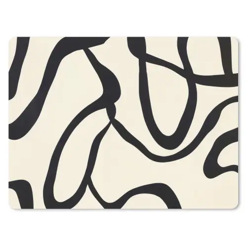 Abstract - Lijnen - Modern - Beige muismat rubber klein -3d