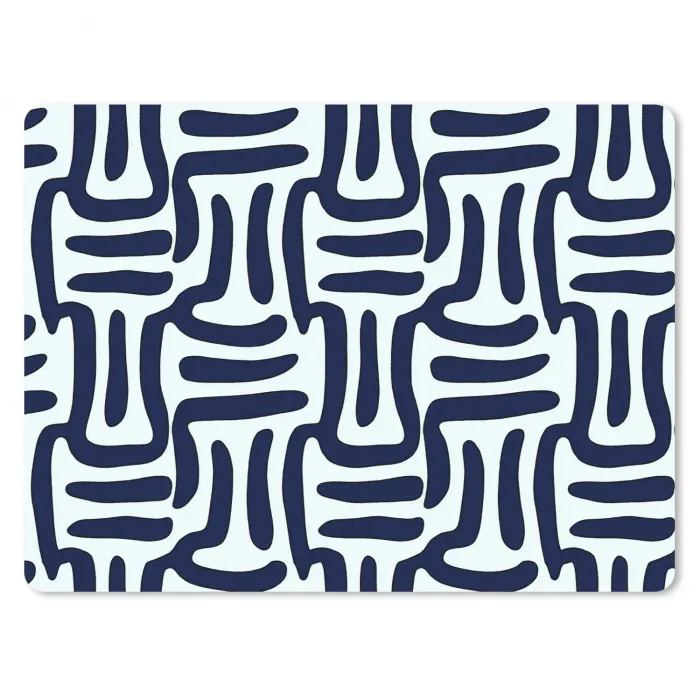 Abstract - Modern - Blauw muismat rubber klein 262 -3d
