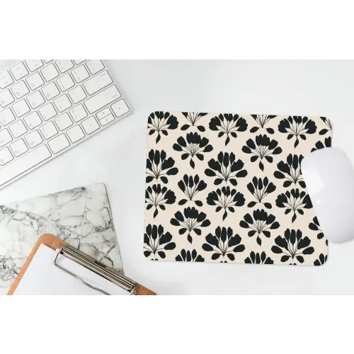 Abstract - Patroon - Zwart muismat rubber klein 262 -witbureau