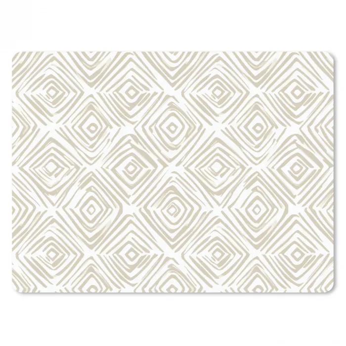 Abstract - Ruit - Beige muismat rubber klein 262 -3d