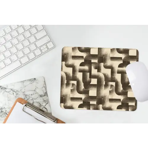 Abstract - Retro - Zwart muismat rubber klein 262 -witbureau