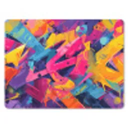 Abstract - Vormen - Kleurrijk muismat rubber klein -3d