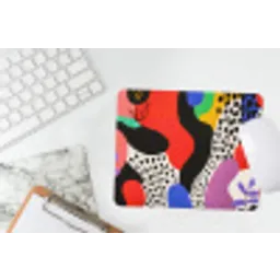 Abstract - Vormen - Kleuren - Stippen muismat rubber klein -witbureau