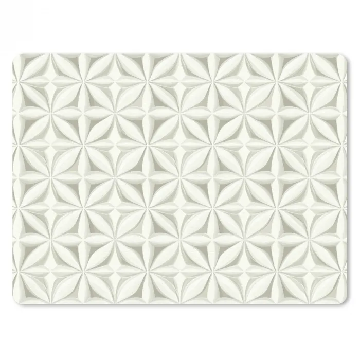 Abstract - Structuur - Grijs - Wit muismat rubber klein 262 -3d