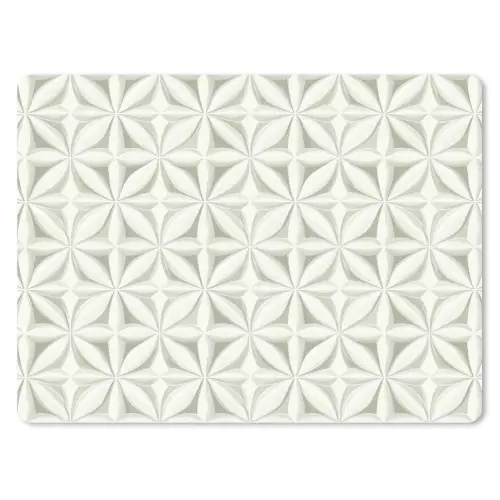 Abstract - Structuur - Grijs - Wit muismat rubber klein 262 -3d