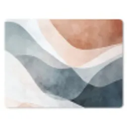 Abstract - Golven - Blauw muismat rubber klein -3d