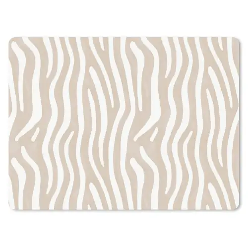 Abstract - Zebra - Beige muismat rubber klein 262 -3d