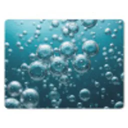 Luchtbellen - Dynamisch - Blauw muismat rubber klein -3d