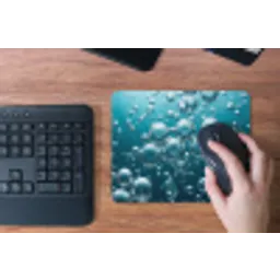 Luchtbellen - Dynamisch - Blauw muismat rubber klein -toetsenbord