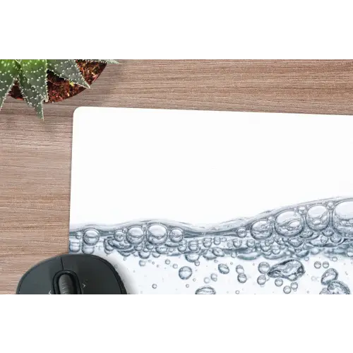 Luchtbellen - Water - Dynamisch muismat rubber klein -closeup