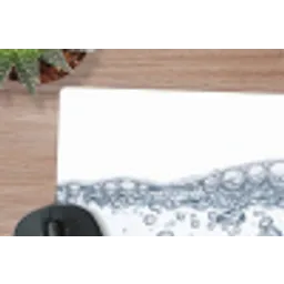 Luchtbellen - Water - Dynamisch muismat rubber klein -closeup