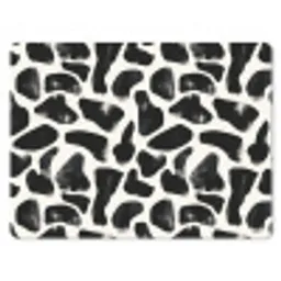 Dierenpatroon - Vlekken - Zwart - Wit muismat rubber klein 262 -3d