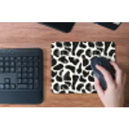 Dierenpatroon - Vlekken - Zwart - Wit muismat rubber klein 262 -toetsenbord