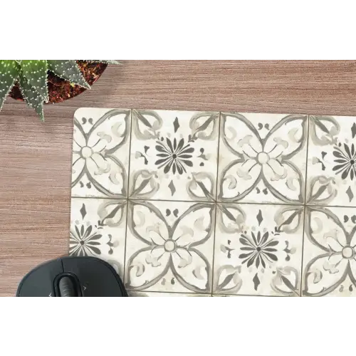 Antiek - Tegel - Beige muismat rubber klein 262 -closeup