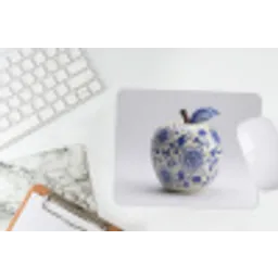 Appel - Blauw - Klassiek muismat rubber klein -witbureau