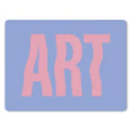 Art - Roze - Blauw muismat rubber klein -3d