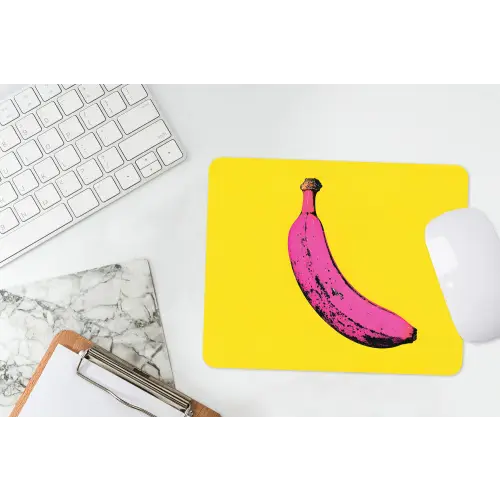 Banaan - Grafisch - Geel muismat rubber klein -witbureau
