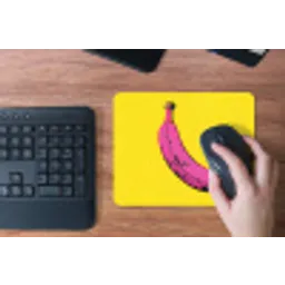 Banaan - Grafisch - Geel muismat rubber klein -toetsenbord