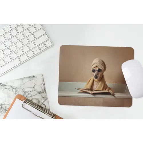 Bad - Hond - Boek - Zonnebril muismat rubber klein -witbureau