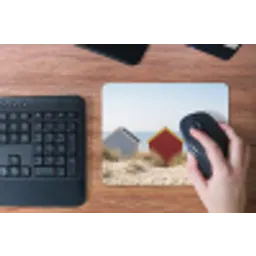 Strand - Huisjes - Kleurrijk - Duinen muismat rubber klein -toetsenbord