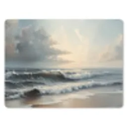 Strand - Zee - Zonsondergang muismat rubber klein -3d